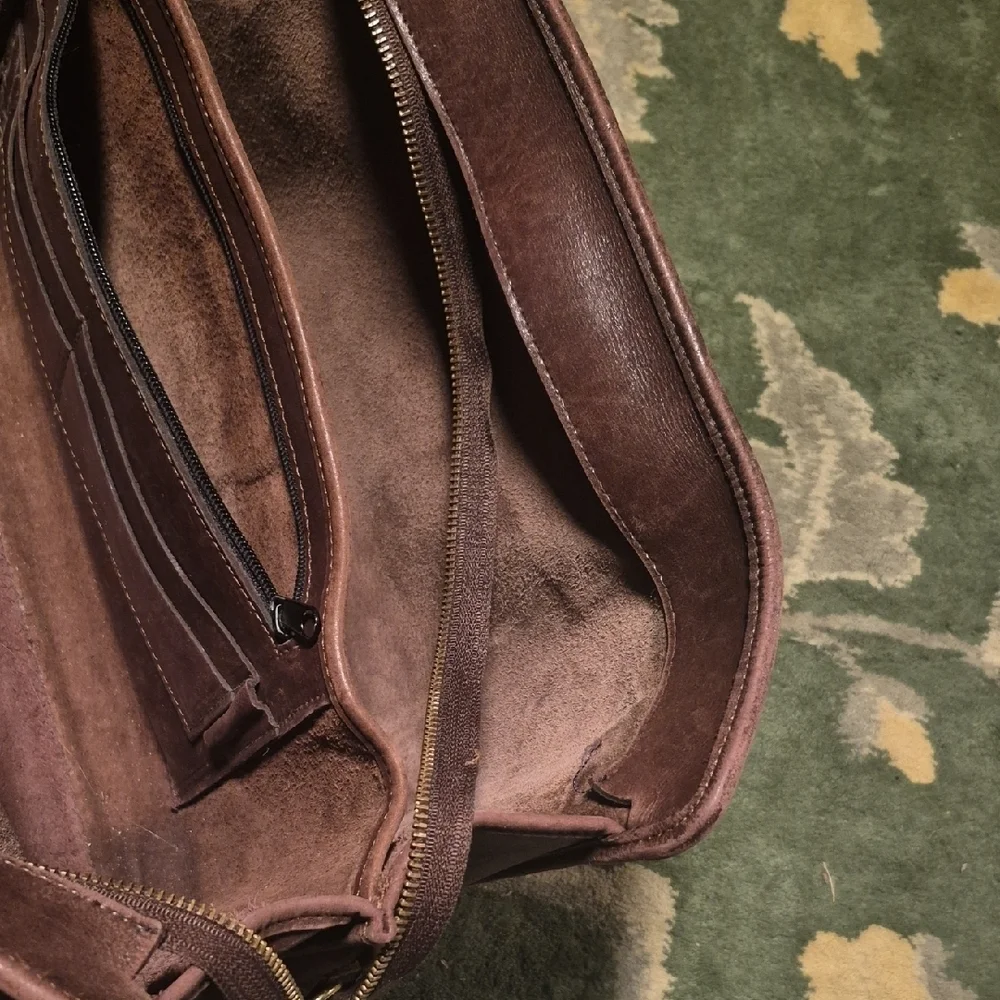 Elegant Dark Brown Leather Briefcase for Men